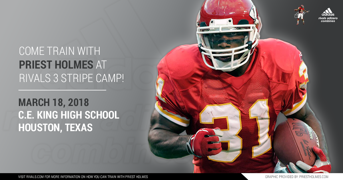 Priest Holmes Rivals 3 Stripe Camp - Houston TX: C.E. King High School | Priest Holmes Official Website